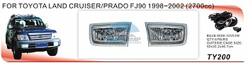 Противотуманные фары ADL/DLAA TY200 (Toyota Land Cruiser Prado FJ90 1998-2002г), провода, кнопка Противотуманные фары ADL/DLAA TY200 (Toyota Land Cruiser Prado FJ90 1998-2002г), провода, кнопка