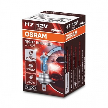 Автолампа OSRAM H7 12V 55W PX26d +150% Night Breaker Laser (64210NL) Автолампа OSRAM H7 12V 55W PX26d +150% Night Breaker Laser (64210NL)