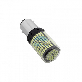 Светодиоды GL T25 BAY15D двухконтактные, 144 диода SMD3014, белые (стоп-сигнал, задний ход)