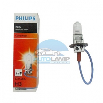 Автолампа PHILIPS H3 12V 100W Rally (12455RAC)