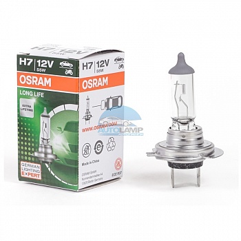 Автолампа OSRAM H7 12V 55W PX26d Long life (64210L)