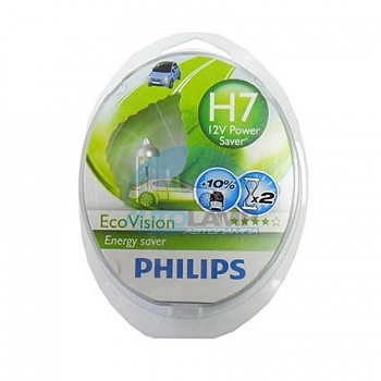 Автолампа PHILIPS H7 12V 55W P26d Eco Vision (12972ECO), EUROBOX-2шт