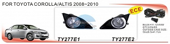 Противотуманные фары ADL/DLAA TY277E2 хром для Toyota Corolla 150 (2006-2010 г.), провода, кнопка Противотуманные фары ADL/DLAA TY277E2 хром для Toyota Corolla 150 (2006-2010 г.), провода, кнопка