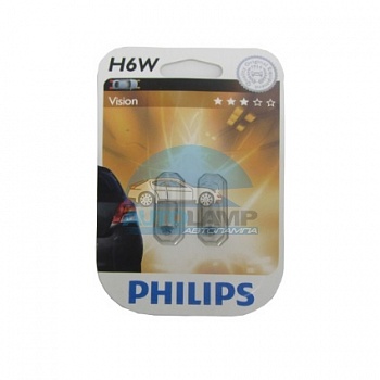 Автолампа PHILIPS H6W 12V 6W (12036CP), на блистере-2шт