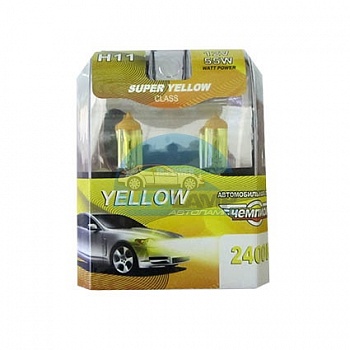 Автолампа ЧЕМПИОН H11 12V 55W SUPER YELLOW 2400K (2шт)