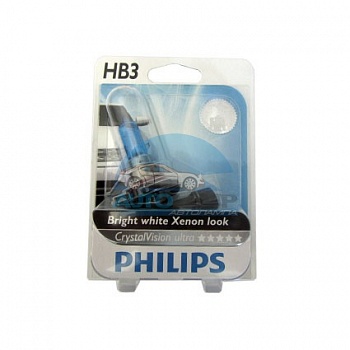 Автолампа PHILIPS HB3/9005 12V 55W P22d Crystal Vision (9005CV),на блистере