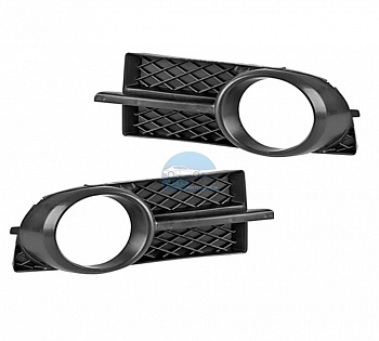 Рамки ПТФ для Chevrolet Aveo T250 2005-2011 черные, комплект 2 шт.