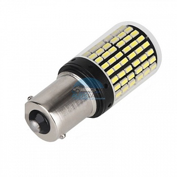Светодиоды GL T25 BA15S одноконтактные, 144 диода SMD3014, белые (стоп-сигнал, задний ход) Светодиоды GL T25 BA15S одноконтактные, 144 диода SMD3014, белые (стоп-сигнал, задний ход)