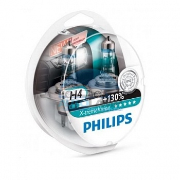 Автолампа PHILIPS H4 12V 60/55W +130% X-treme Vision Plus (12342XVP), EUROBOX-2шт Автолампа PHILIPS H4 12V 60/55W +130% X-treme Vision Plus (12342XVP), EUROBOX-2шт