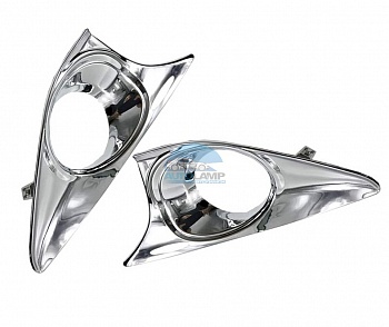 Рамки ПТФ для Toyota Camry V50 2011-2014 хром, комплект 2 шт.