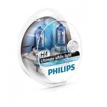 Автолампа PHILIPS H4 12V 60/55W P43t Diamond Vision (12342DV), EUROBOX-2шт Автолампа PHILIPS H4 12V 60/55W P43t Diamond Vision (12342DV), EUROBOX-2шт