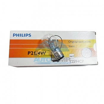 Автолампа PHILIPS P21/4w 12V 21/4W BAZ15d (12594CP) Автолампа PHILIPS P21/4w 12V 21/4W BAZ15d (12594CP)
