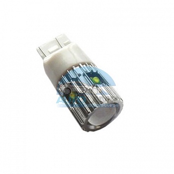 Светодиоды GL T20 12-24V б/ц одноконтактные 15W, 5 CREE (линза) белые (стоп-сигнал, задний ход)