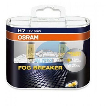 Автолампа OSRAM H7 12V 55W PX26d Fog Breaker (62210FBR), EUROBOX-2шт