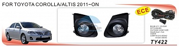 Противотуманные фары ADL/DLAA TY422 для Toyota Corolla 150 (2010-2013 г), провода, кнопка Противотуманные фары ADL/DLAA TY422 для Toyota Corolla 150 (2010-2013 г), провода, кнопка