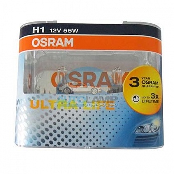 Автолампа OSRAM H1 12V 55W P14,5s Ultra Life Time (64150ULT), EUROBOX-2шт