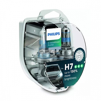 Автолампа PHILIPS H7 12V 55W +150% X-treme Vision PRO150 (12972XV150), EUROBOX-2шт Автолампа PHILIPS H7 12V 55W +150% X-treme Vision PRO150 (12972XV150), EUROBOX-2шт