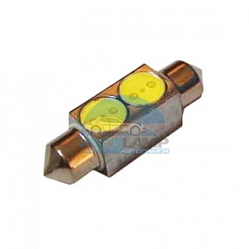 Светодиоды GL T10*36mm, 2 диода 1W(сверхяркий), белые (салонная) Светодиоды GL T10*36mm, 2 диода 1W(сверхяркий), белые (салонная)