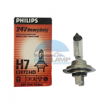 Автолампа PHILIPS H7 24V 70W P26d Heavy Duty (13972HD)