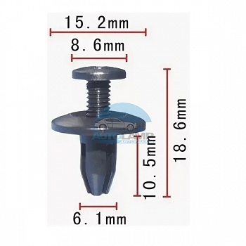 Клипса Acura, Honda, Infiniti, Isuzu, Nissan, Kia, Hyundai 90684SA50030 Клипса Acura, Honda, Infiniti, Isuzu, Nissan, Kia, Hyundai 90684SA50030