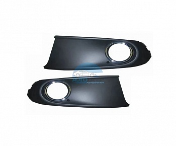 Рамки ПТФ для Volkswagen Polo седан 2010-2015, комплект 2 шт. Рамки ПТФ для Volkswagen Polo седан 2010-2015, комплект 2 шт.