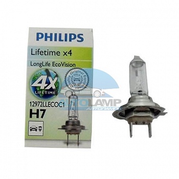 Автолампа PHILIPS H7 12V 55W Longer Life Eco Vision (12972LLECOC1)