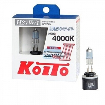 Автолампа KOITO H27/1 12V 27W (55W) Whitebeam III 4000K - 2шт (P0728W) Автолампа KOITO H27/1 12V 27W (55W) Whitebeam III 4000K - 2шт (P0728W)