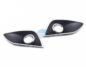 Рамки ПТФ для Hyundai ix35 2009-2015, комплект 2 шт. Рамки ПТФ для Hyundai ix35 2009-2015, комплект 2 шт.