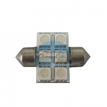 Светодиоды GL T10*31mm, 6 диодов SMD5050, зеленые (салонная) Светодиоды GL T10*31mm, 6 диодов SMD5050, зеленые (салонная)