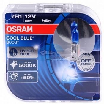 Автолампа OSRAM H1 12V 55W P14,5s Cool Blue Boost (62150CBB), EUROBOX-2шт Автолампа OSRAM H1 12V 55W P14,5s Cool Blue Boost (62150CBB), EUROBOX-2шт