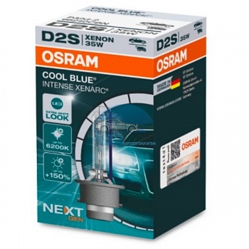 Ксеноновая лампа OSRAM D2S XENARC COOL BLUE INTENSE NEXT GENERATION 6200K +150% (66240CBN)