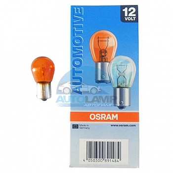 Автолампа OSRAM PY21W 12V 21W янтарная  BAU15s (7507)