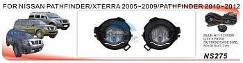 Противотуманные фары ADL/DLAA NS275 (Nissan XTERRA/PATHFINDER 2004г-on/FRONTIER NAVAR05), пр., кн.