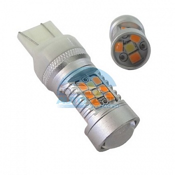 Светодиоды GL T20 б/ц двухконтактные, 27 SMD2835, желто-белые (габарит, поворот)