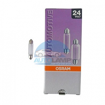 Автолампа OSRAM C5W 24V 5W SV8,5-8 удлинённая 41мм (6424)