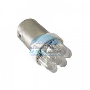 Светодиоды GL T8 BA9S 7 диодов белые 24V (панель приборов)