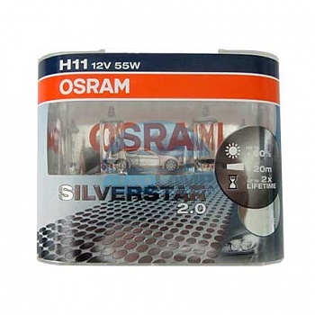 Автолампа OSRAM H11 12V 55W +50% Silverstar Long Life (64211SV2), EUROBOX-2шт Автолампа OSRAM H11 12V 55W +50% Silverstar Long Life (64211SV2), EUROBOX-2шт