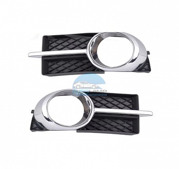 Рамки ПТФ для Chevrolet Aveo T250 2005-2011 хром, комплект 2 шт. Рамки ПТФ для Chevrolet Aveo T250 2005-2011 хром, комплект 2 шт.