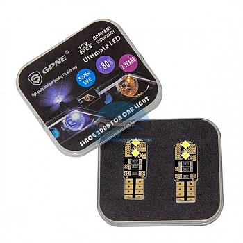 Светодиоды GPNE T10 +80 % Canbus (с обманкой на все авто), 2шт Светодиоды GPNE T10 +80 % Canbus (с обманкой на все авто), 2шт