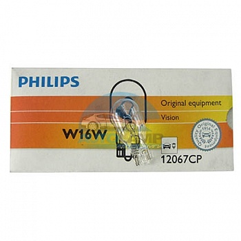 Автолампа PHILIPS W16w 12V 16W (12067CP)