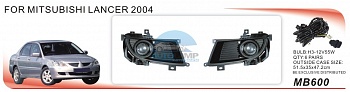 Противотуманные фары ADL/DLAA MB600 для Mitsubishi Lancer (2003-2005), провода, кнопка