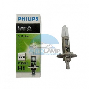 Автолампа PHILIPS H1 12V 55W Longer Life (12258LLC) Автолампа PHILIPS H1 12V 55W Longer Life (12258LLC)