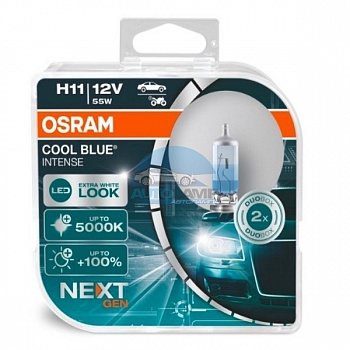 Автолампа OSRAM H11 12V 55W PGJ19-2 Cool Blue Intense Next Generation (64211CBN), EUROBOX-2шт Автолампа OSRAM H11 12V 55W PGJ19-2 Cool Blue Intense Next Generation (64211CBN), EUROBOX-2шт